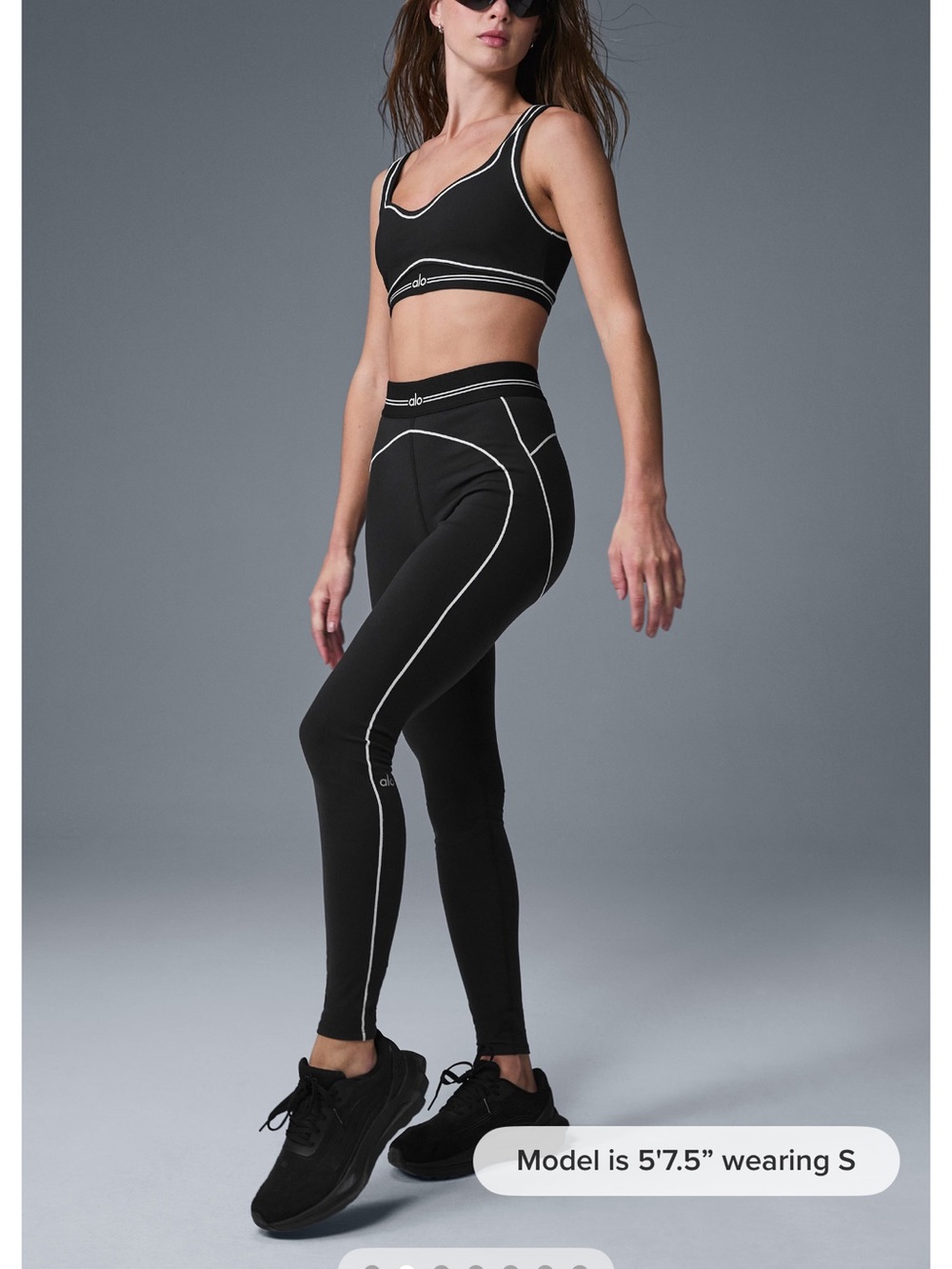 ALO Yoga Airbrush Heart Throb Bra and Leggings / Size M